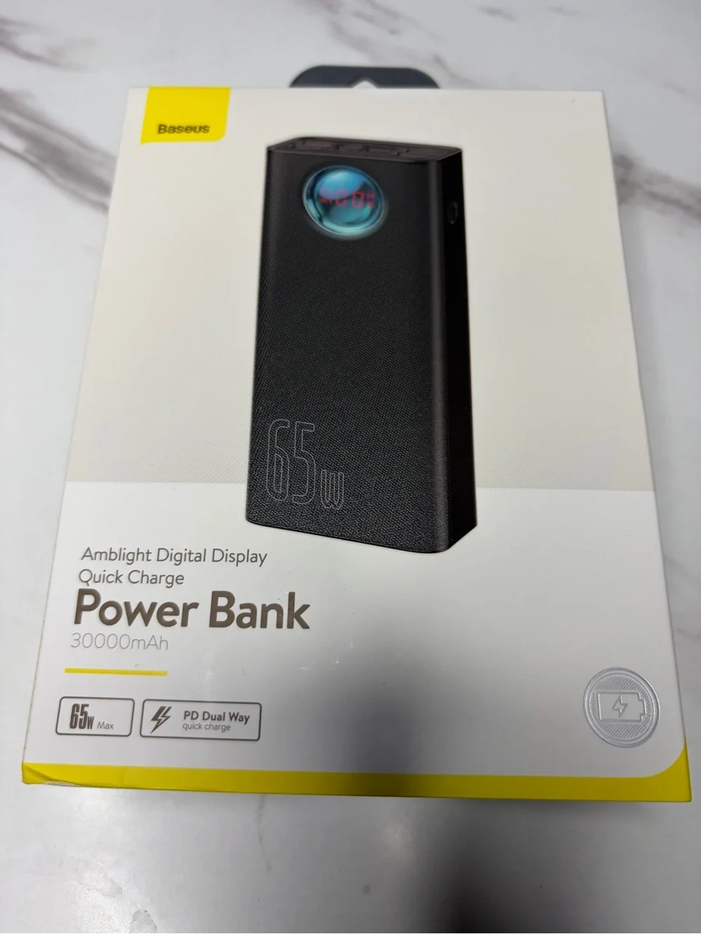 BASEUS 65W Black Ambilight Digital Display Power Bank 30000mAh